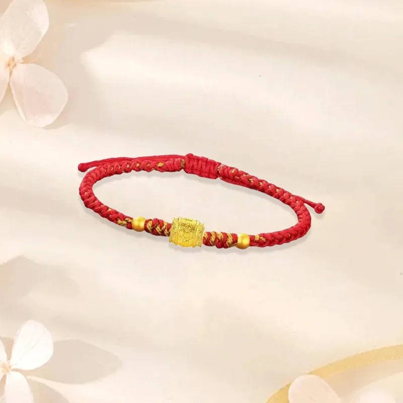 Old Qingyun Silver Building Gold Bracelet Unisex-3