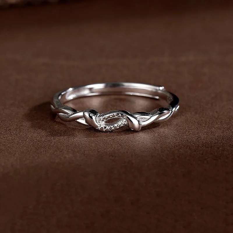 Old Qingyun Silver Building S990 Silver Rings Unisex-3