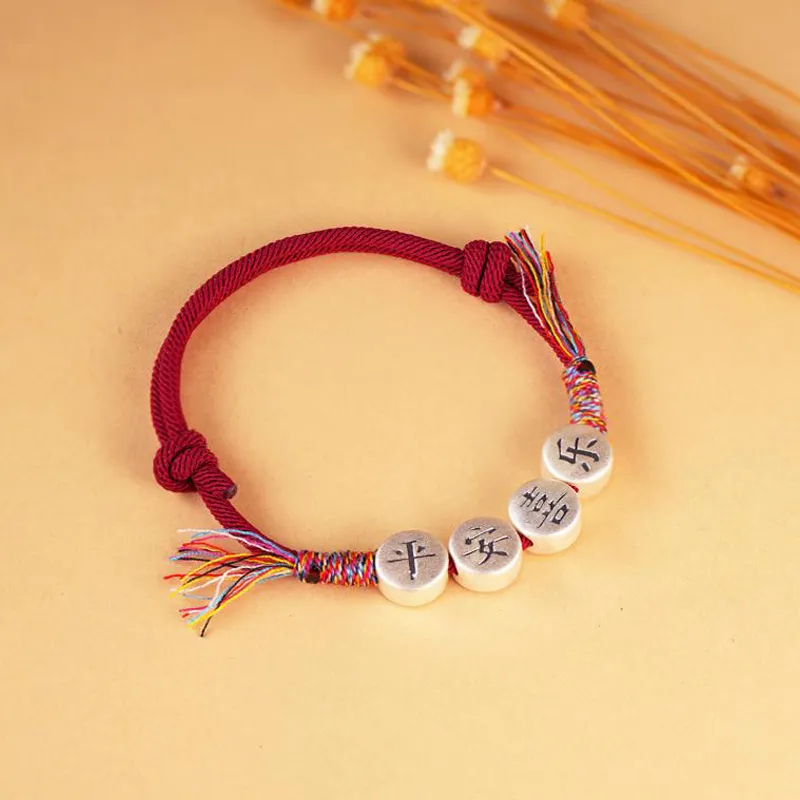 Old Qingyun Silver Building 999 Fine Silver Bracelets Unisex-3