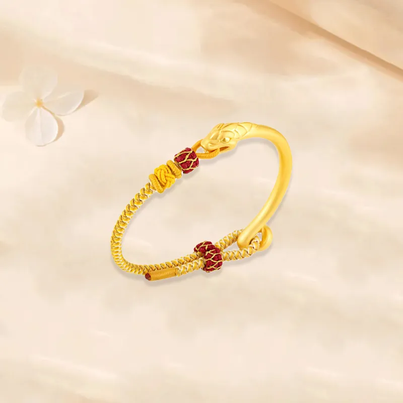 Old Qingyun Silver Building Gold Bracelet Women's-3