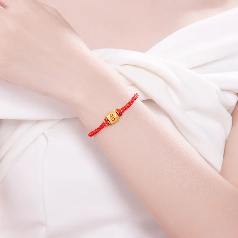 Old Qingyun Silver Building Gold Bracelet Unisex-3