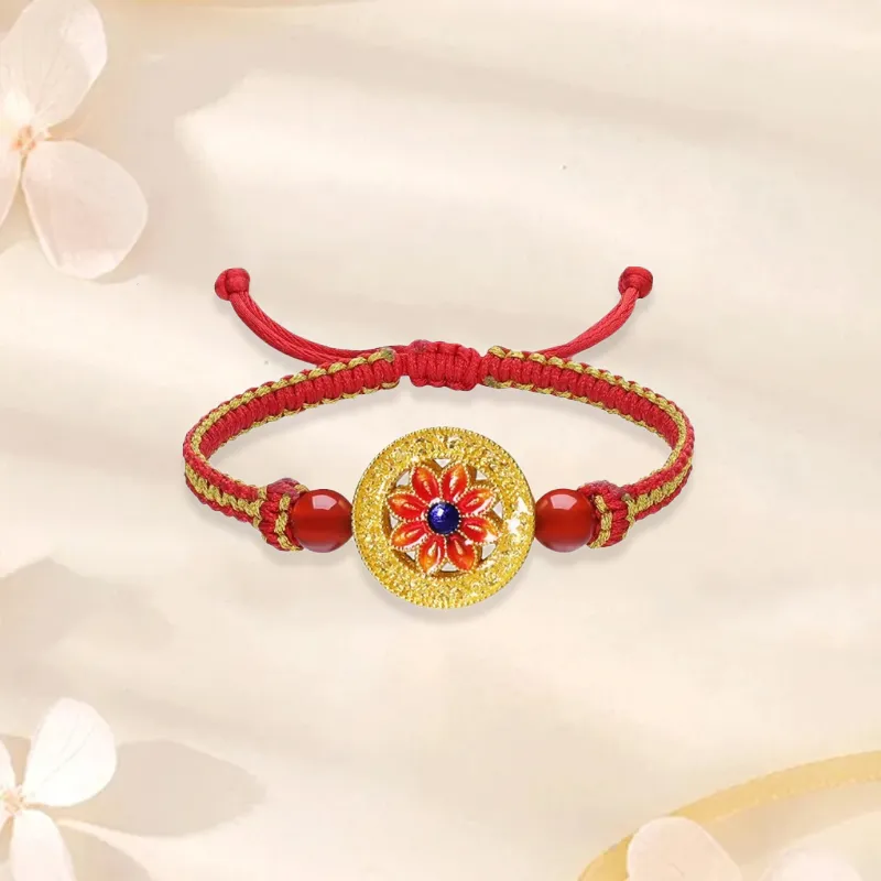 Old Qingyun Silver Building Gold Bracelet Unisex-1