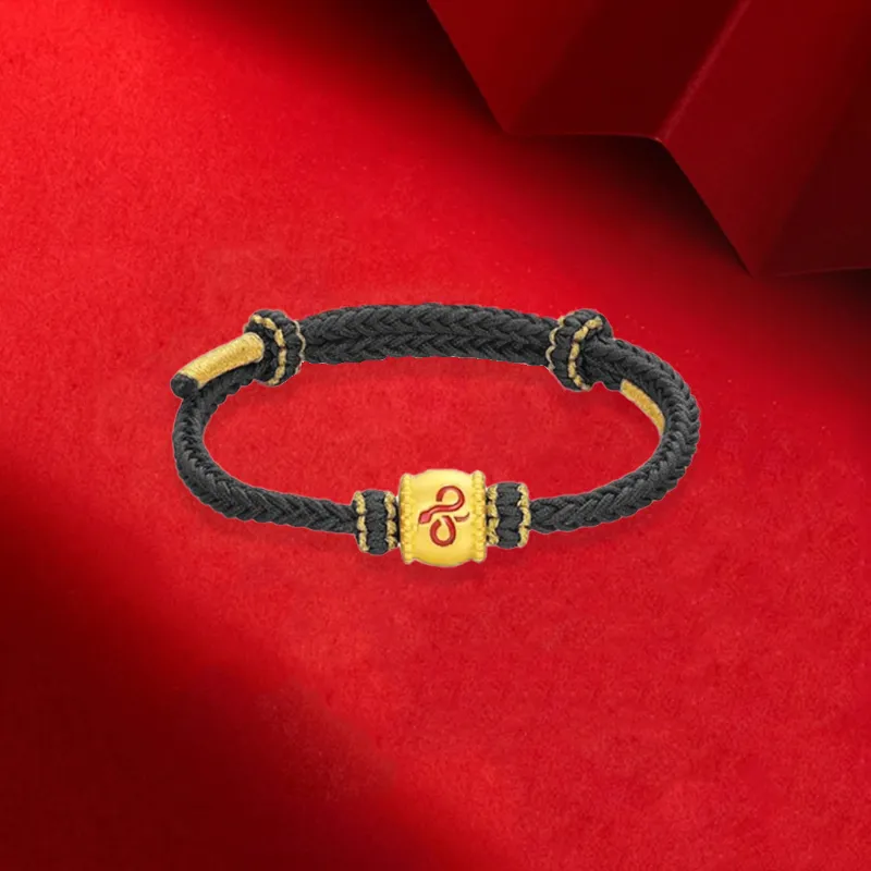 Old Qingyun Silver Building Gold Bracelet Unisex-5