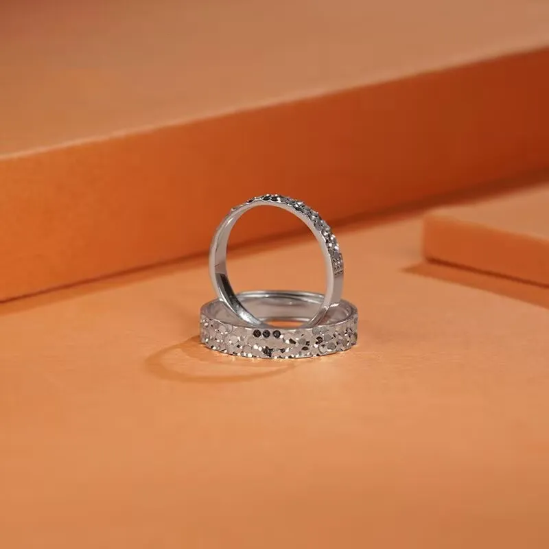Old Qingyun Silver Building 999 Fine Silver Rings Unisex-5