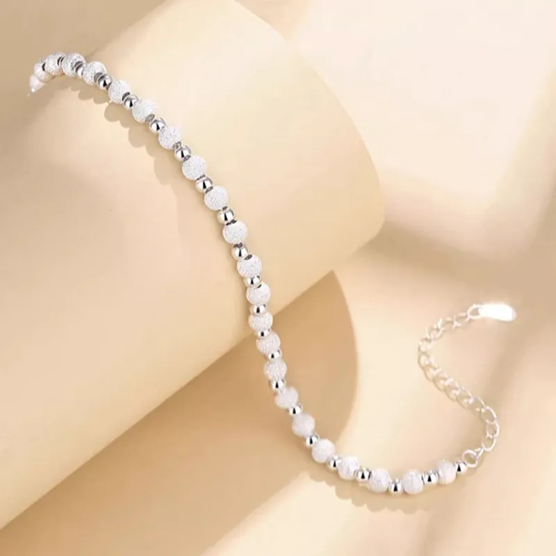 Old Qingyun Silver Building Foot Silver 990 Bracelets Women's-2