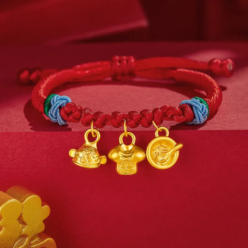 Old Qingyun Silver Building Gold Bracelet Kids-1