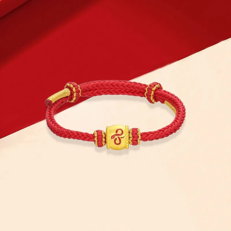 Old Qingyun Silver Building Gold Bracelet Unisex-2