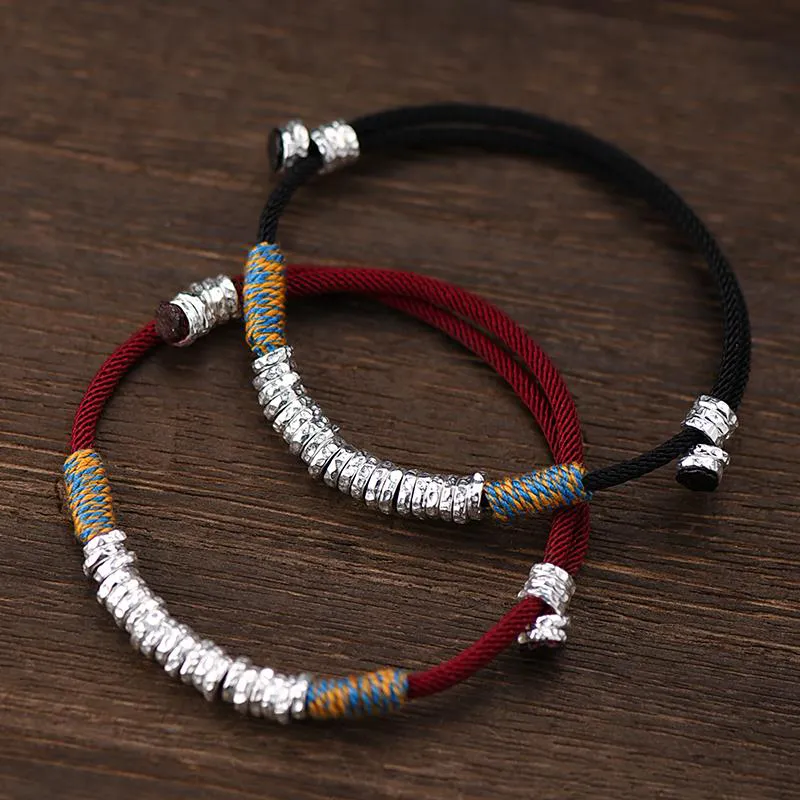 Old Qingyun Silver Building 999 Fine Silver Bracelets Unisex-5