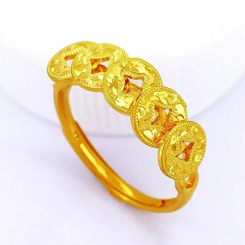 Old Qingyun Silver Building 999 Fine Silver Rings Unisex-1