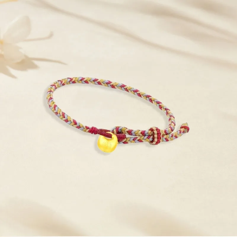 Old Qingyun Silver Building Gold Bracelet Unisex-3