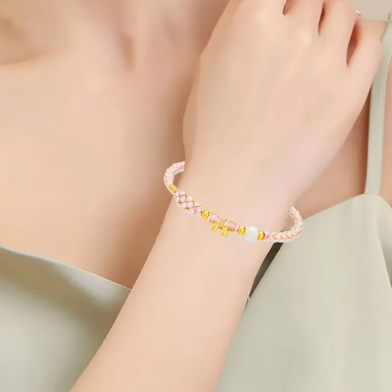 Old Qingyun Silver Building Gold Bracelet Women's-4