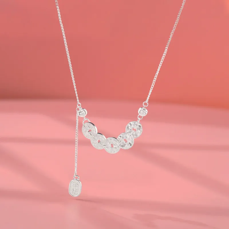 Old Qingyun Silver Building 999 Fine Silver Necklaces Unisex-1
