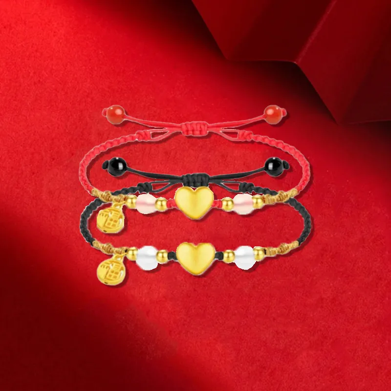 Old Qingyun Silver Building Gold Bracelet Unisex-7