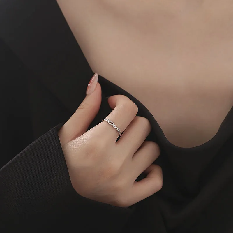 Old Qingyun Silver Building S990 Silver Rings Unisex-4