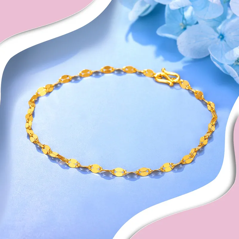 Old Qingyun Silver Building Gold Bracelet Women's-3
