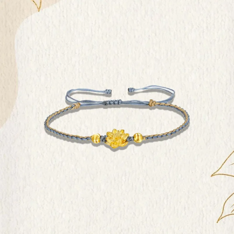 Old Qingyun Silver Building Gold Bracelet Unisex-2