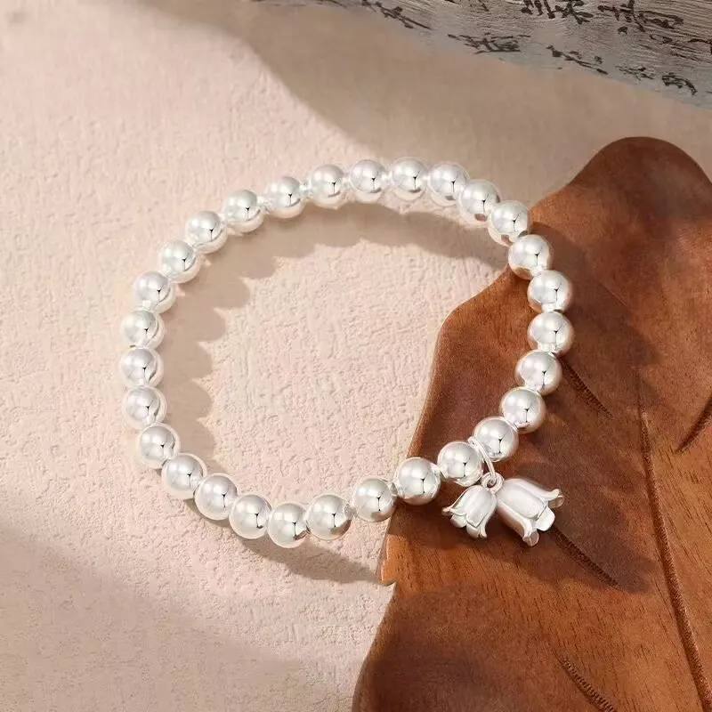 Old Qingyun Silver Building 999 Fine Silver Bracelets Women's-1