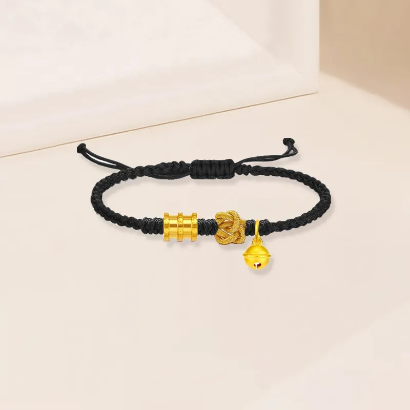 Old Qingyun Silver Building Gold Bracelet Unisex-4