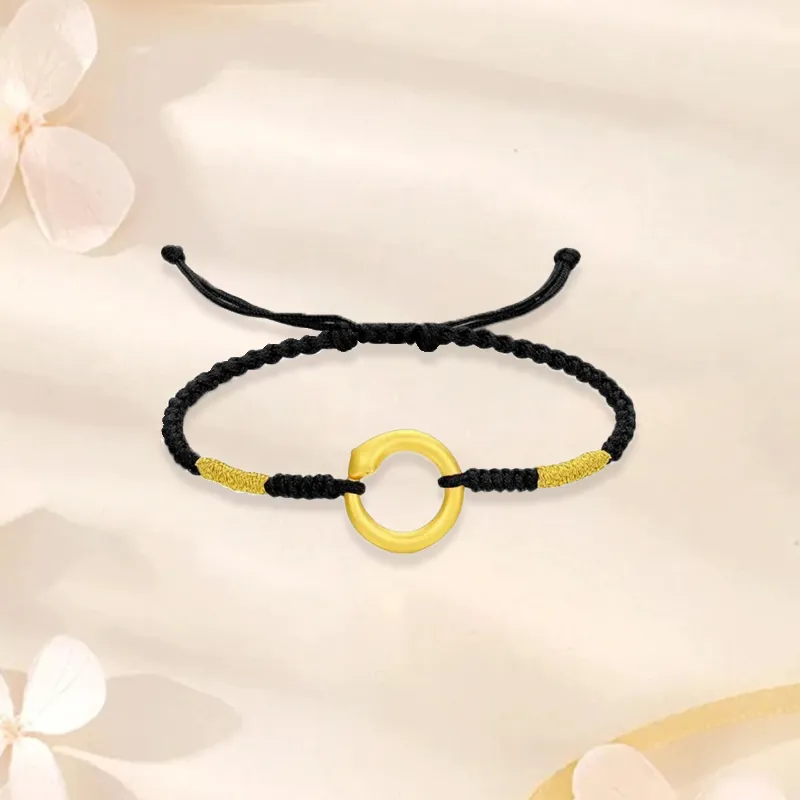 Old Qingyun Silver Building Gold Bracelet Unisex-5