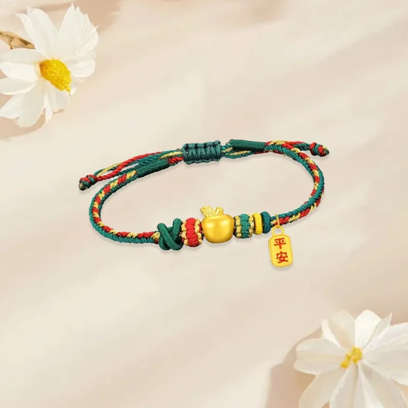 Old Qingyun Silver Building Gold Bracelet Unisex-2