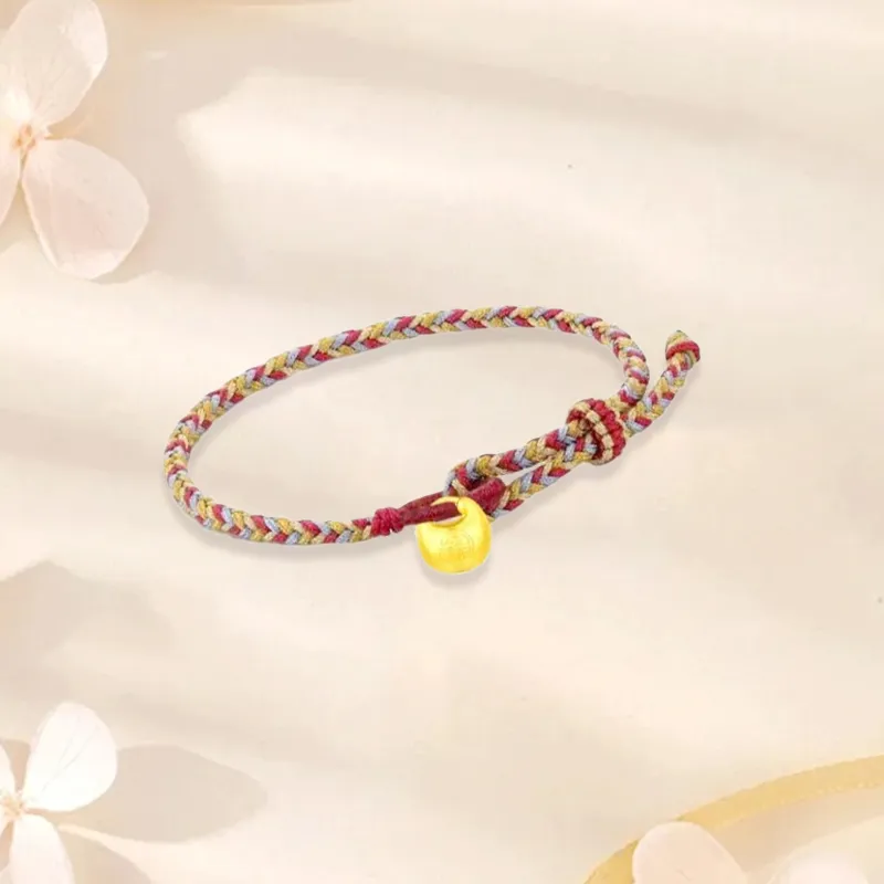 Old Qingyun Silver Building Gold Bracelet Unisex-2