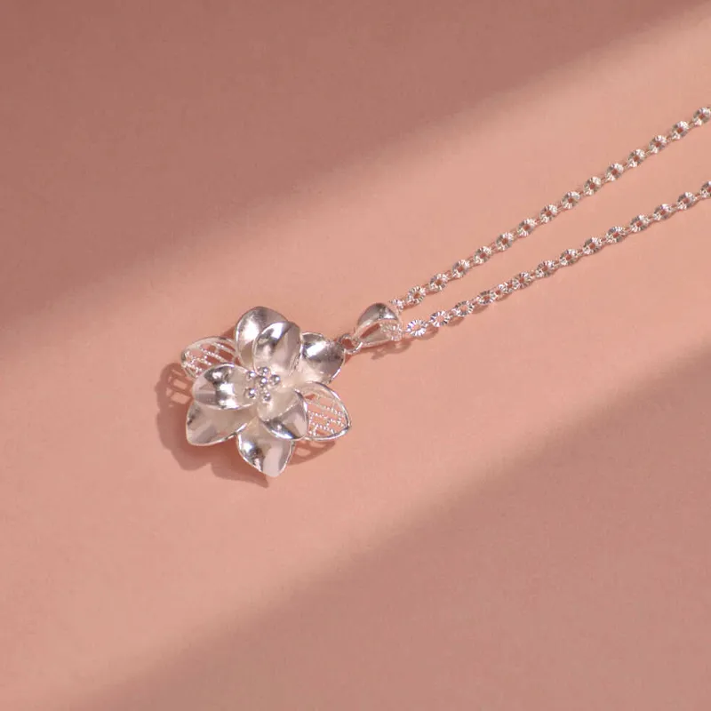Old Qingyun Silver Building Sterling Silver 990 Necklaces Women's-3