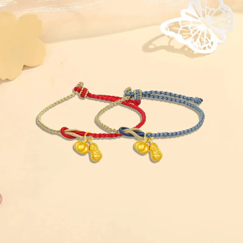 Old Qingyun Silver Building Gold Bracelet Unisex-7