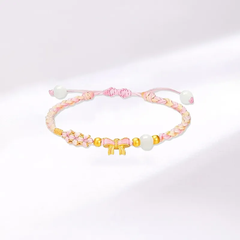 Old Qingyun Silver Building Gold Bracelet Women's-3