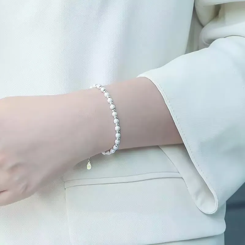 Old Qingyun Silver Building Foot Silver 990 Bracelets Women's-4
