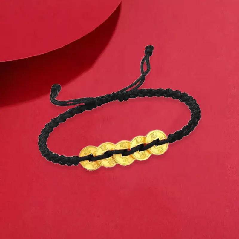Old Qingyun Silver Building Gold Bracelet Unisex-6