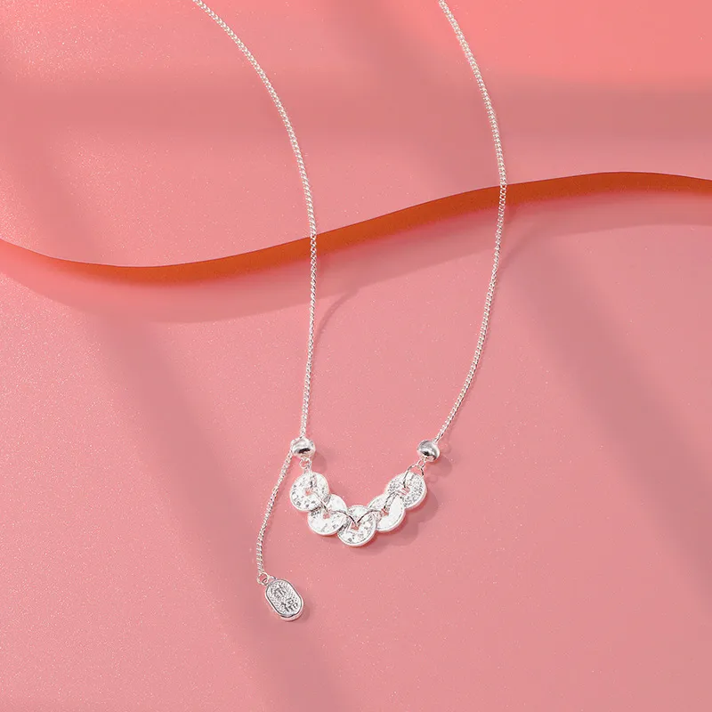 Old Qingyun Silver Building 999 Fine Silver Necklaces Unisex-3