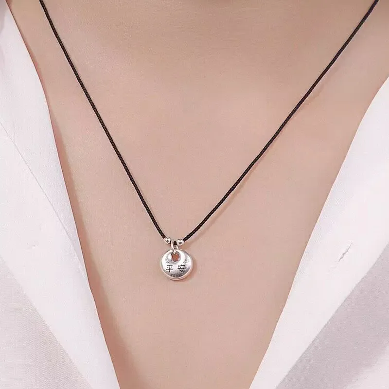 Old Qingyun Silver Building 999 Fine Silver Necklaces Unisex-4