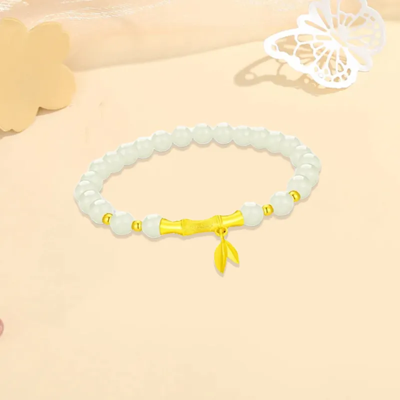 Old Qingyun Silver Building Hetian Jade Bracelets Pale Greenish White Jade Women's-2