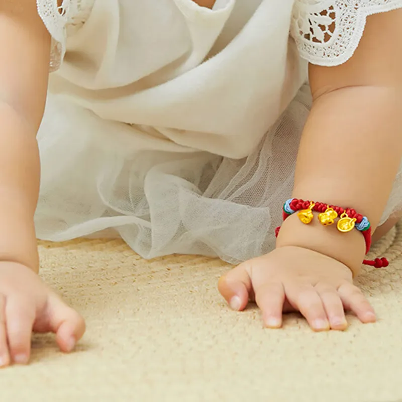 Old Qingyun Silver Building Gold Bracelet Kids-5