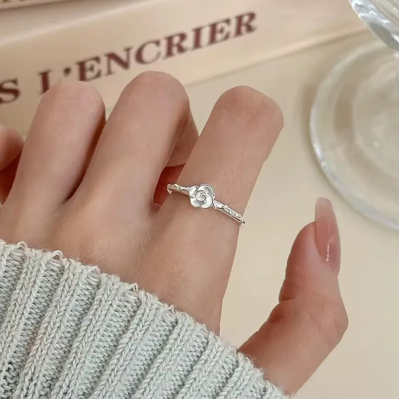 Old Qingyun Silver Building Foot Silver 990 Rings Women's-4