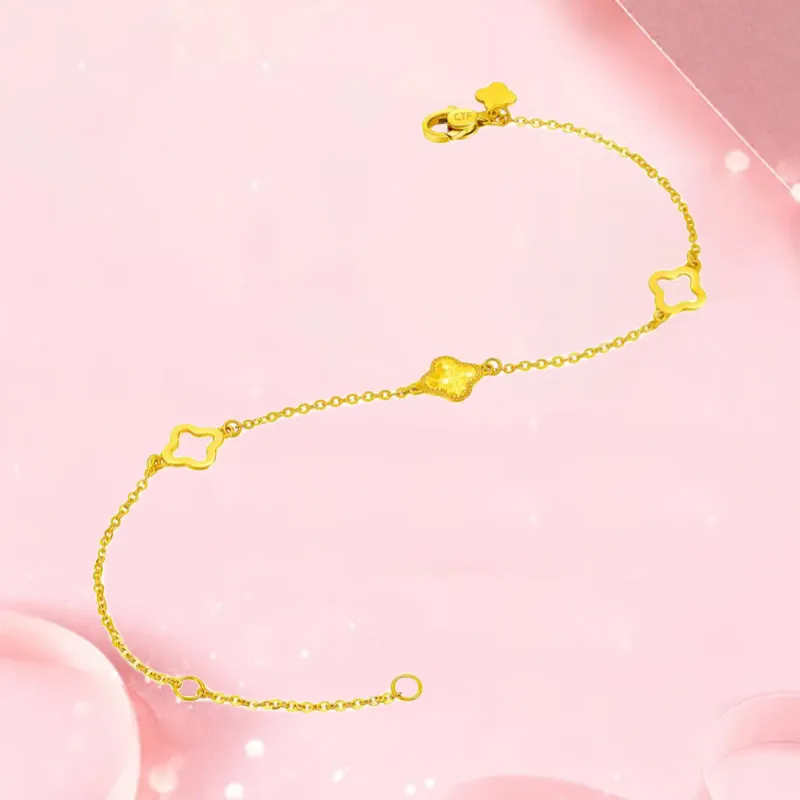Old Qingyun Silver Building Gold Bracelet Women's-2