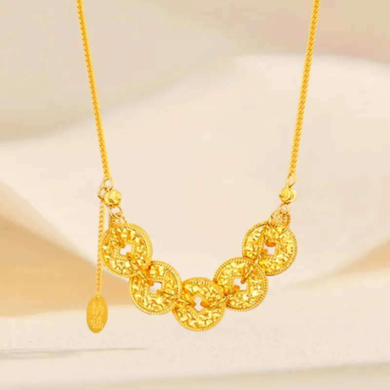 Old Qingyun Silver Building 999 Fine Silver Necklaces Unisex-6