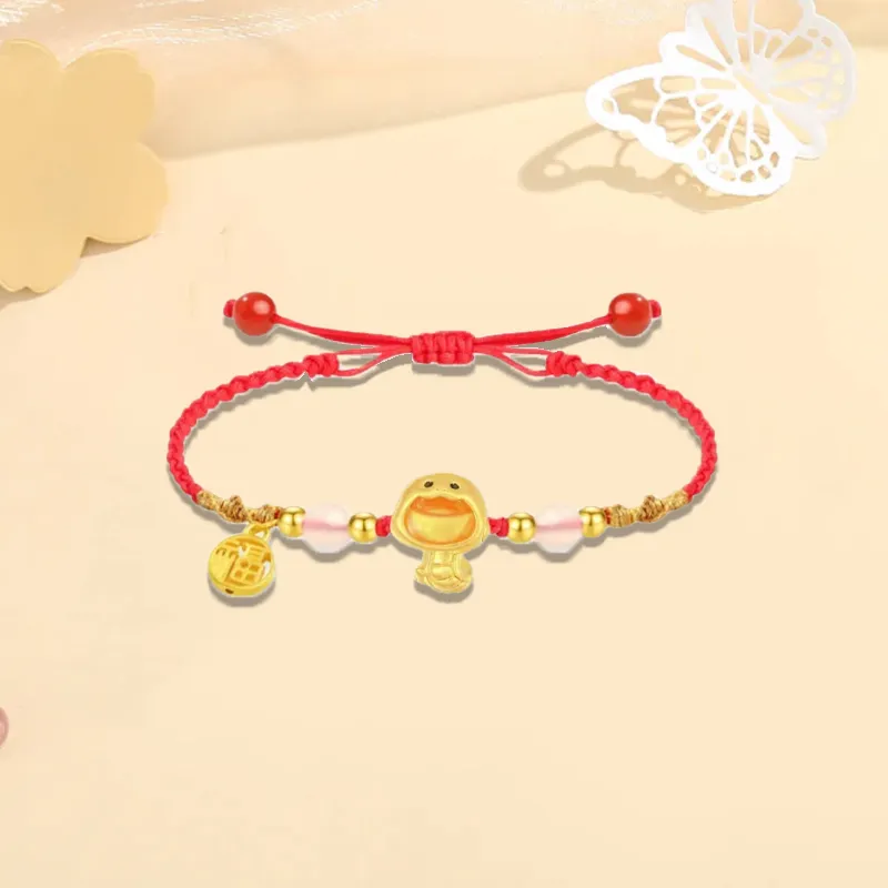 Old Qingyun Silver Building Gold Bracelet Unisex-1