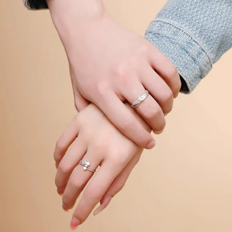 Old Qingyun Silver Building S990 Silver Rings Unisex-5