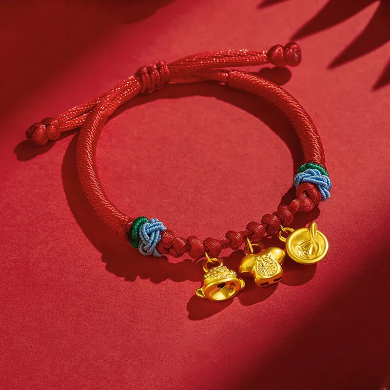 Old Qingyun Silver Building Gold Bracelet Kids-3