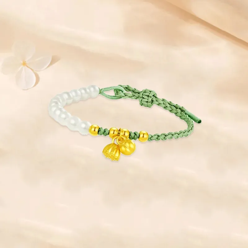 Old Qingyun Silver Building Gold Bracelet Women's-3