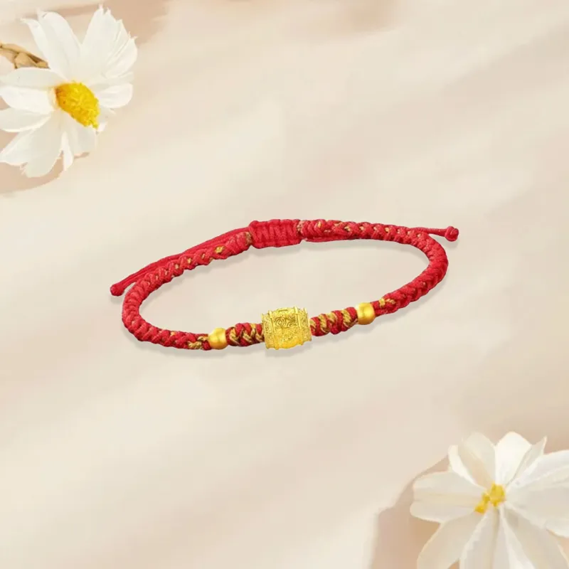 Old Qingyun Silver Building Gold Bracelet Unisex-2