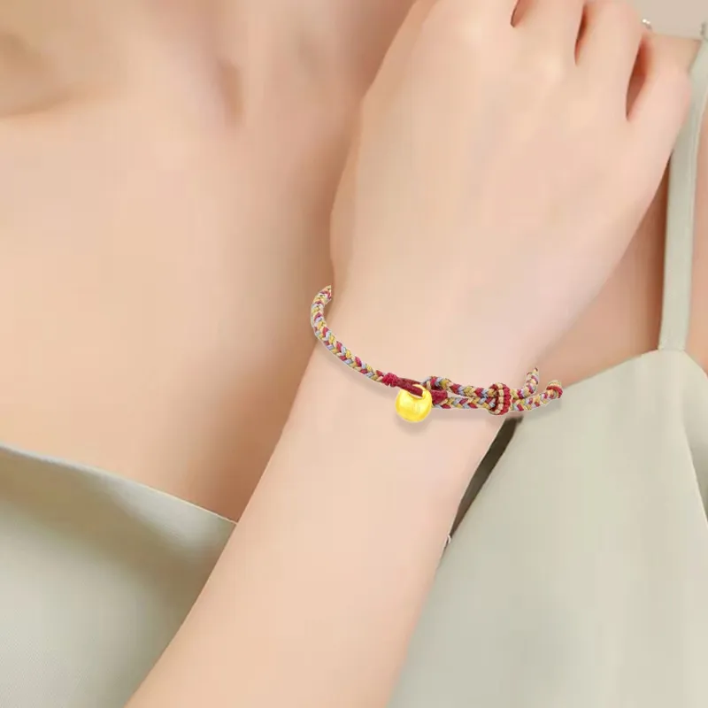 Old Qingyun Silver Building Gold Bracelet Unisex-4