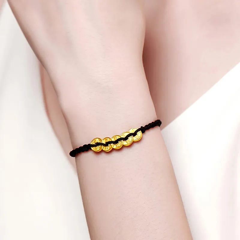 Old Qingyun Silver Building Gold Bracelet Unisex-10
