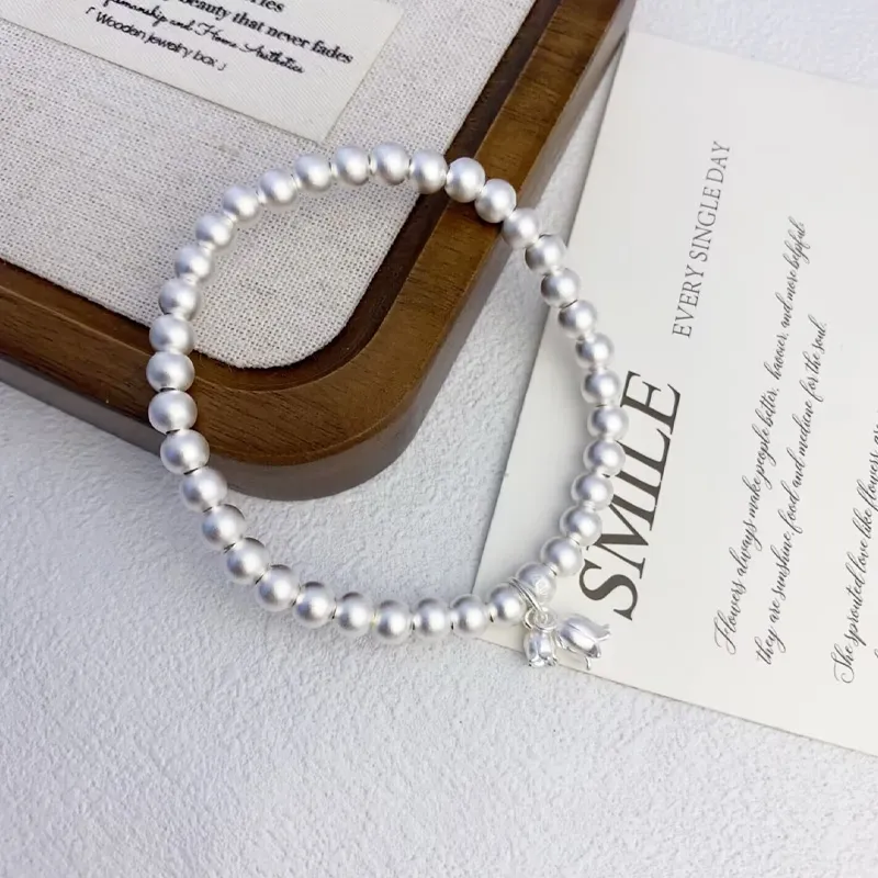 Old Qingyun Silver Building 999 Fine Silver Bracelets Women's-3