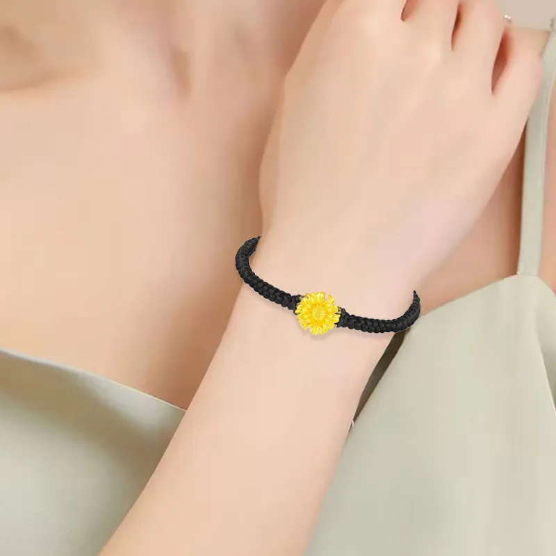 Old Qingyun Silver Building Gold Bracelet Unisex-3