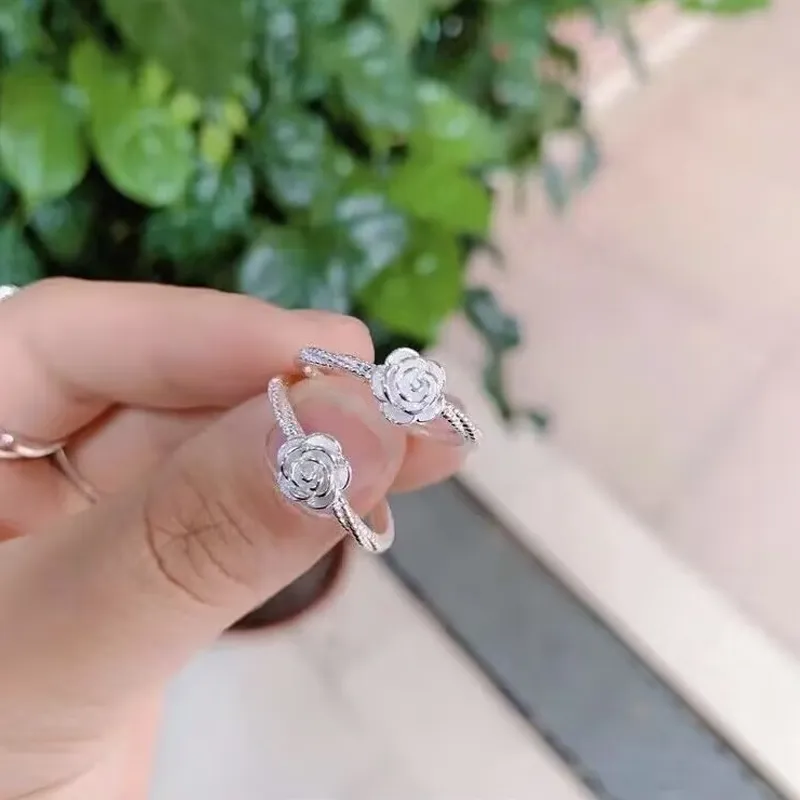 Old Qingyun Silver Building 999 Fine Silver Rings Women's-4