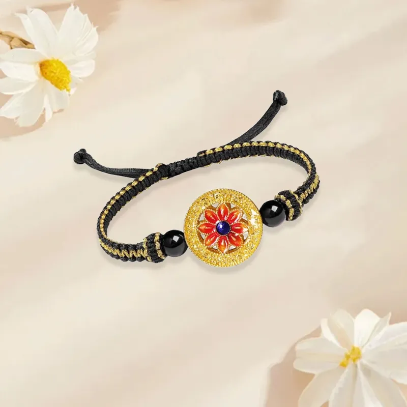 Old Qingyun Silver Building Gold Bracelet Unisex-6
