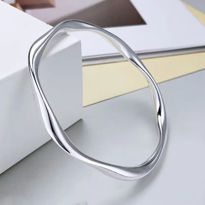 Old Qingyun Silver Building 999 Fine Silver Sterling Silver Bracelets Unisex-3