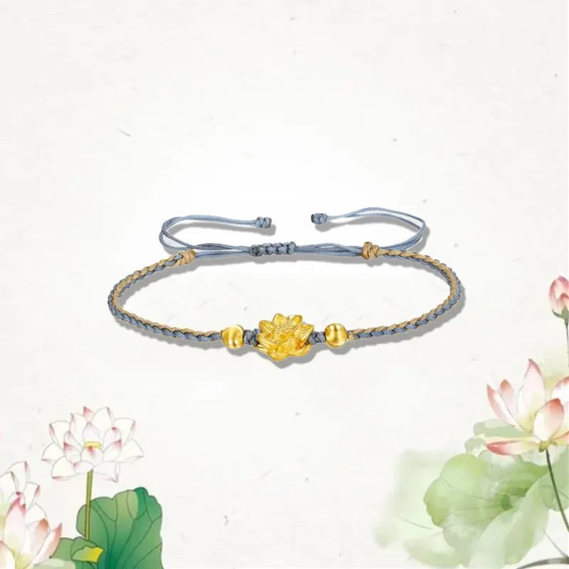 Old Qingyun Silver Building Gold Bracelet Unisex-1